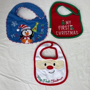 First Christmas Bibs - 3 pack